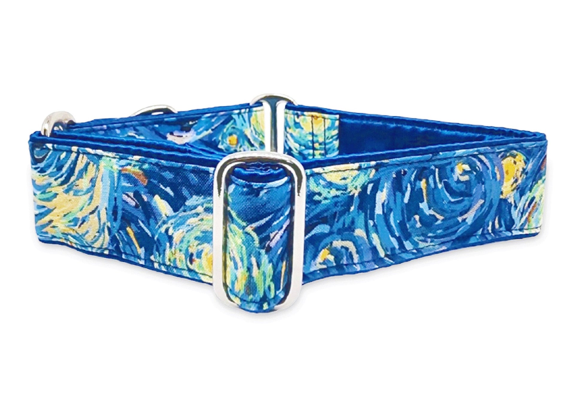 1.5 Inch Wide Starry Night Dog Collar by The Hound Haberdashery