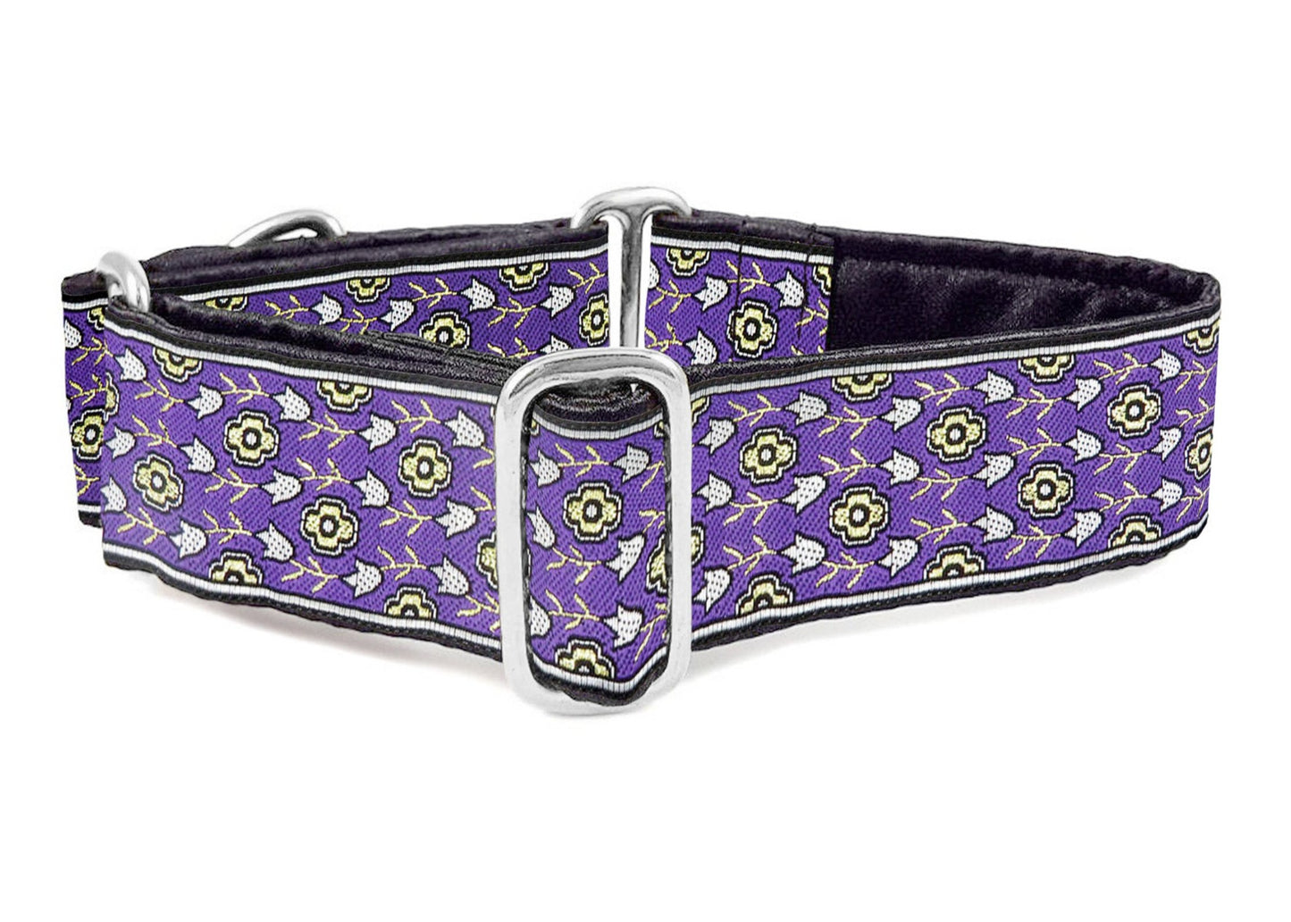 1.5 Inch Wide Purple Stratford Dog Collar by The Hound Haberdashery