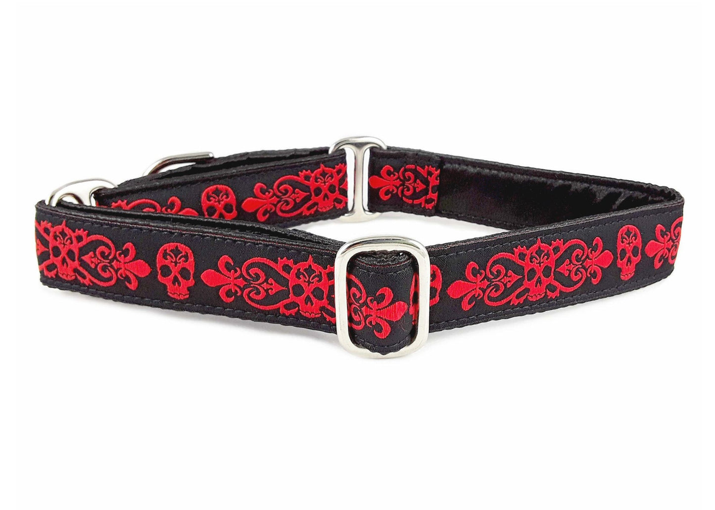 1 Inch Wide Skeleton Crew Dog Collar by The Hound Haberdashery