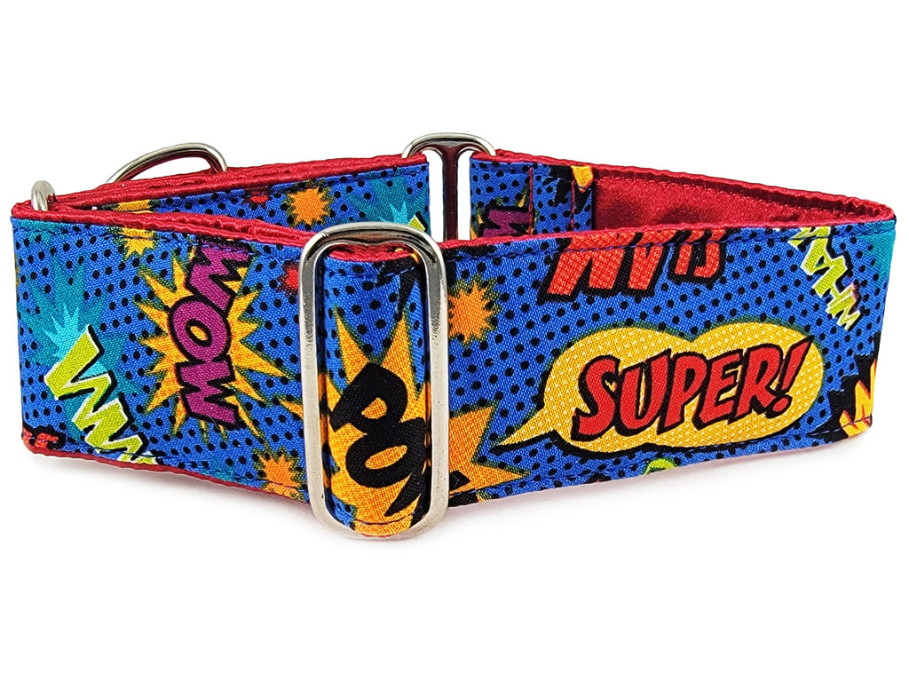 Superhero Pup Martingale Dog Collar or Buckle Dog Collar 2