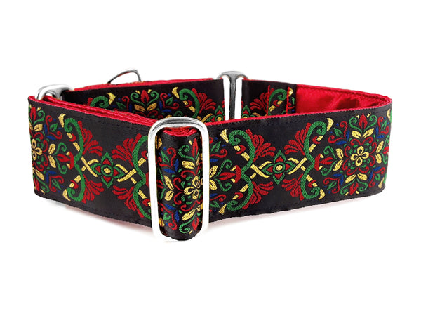 Red, Green & Gold Shiraz Martingale Collar by The Hound Haberdashery