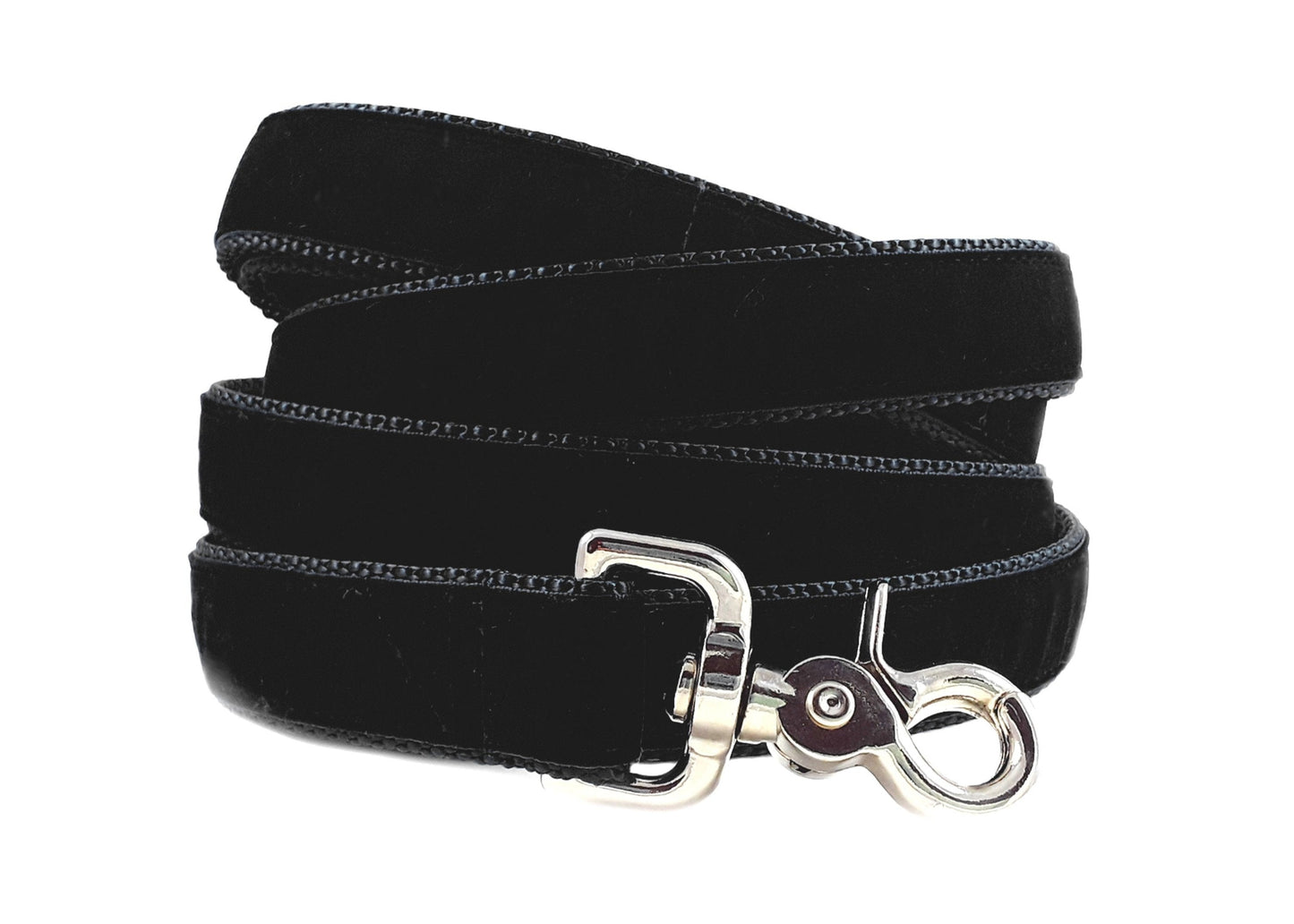 Black Velvet Dog Leash by The Hound Haberdashery