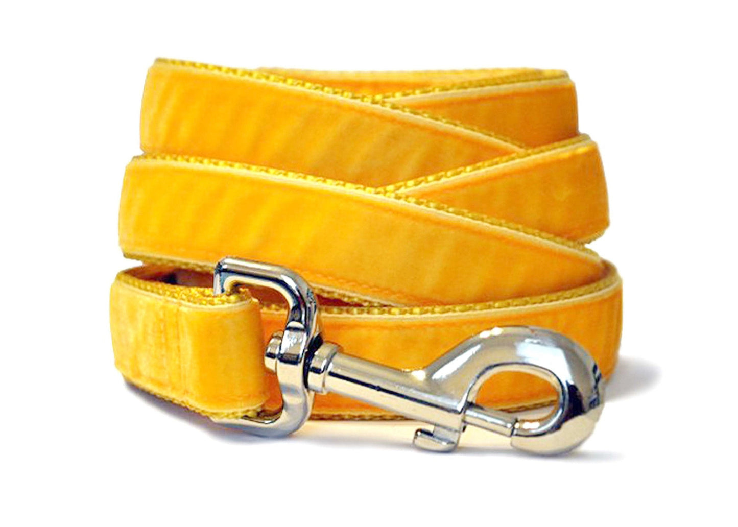 Goldenrod Velvet Dog Leash by The Hound Haberdashery