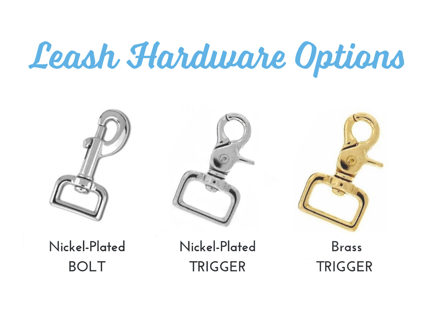 Hound Haberdashery Dog Leash Hardware Options