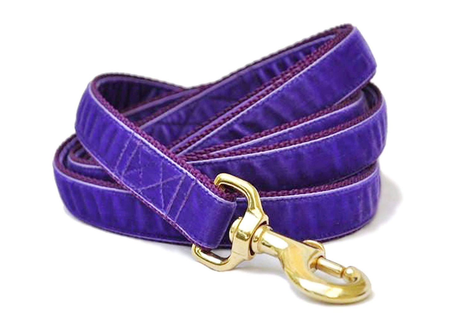 Purple Velvet Dog Leash by The Hound Haberdashery