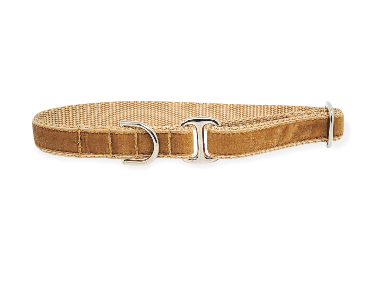 Tag Collar - Tan Velvet